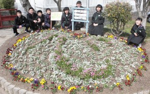 鎌中花壇に花文字