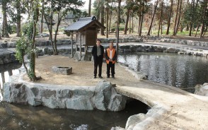 美濃田・敏太神社の池整備