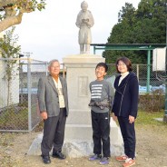191217佐奈小の二宮像を修復