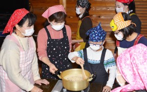 200130いつきのみや体験館で七草粥