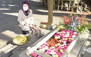 210109竹神社の花手水